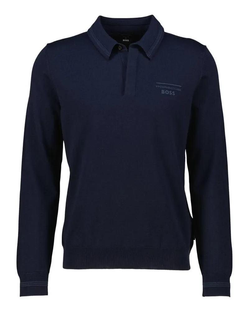HUGO BOSS Herren Strickpullover aus Schurwolle PORSCHE X BOSS Marine