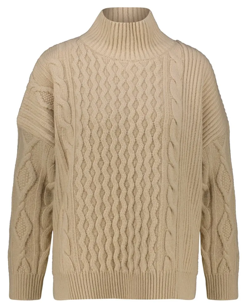 Max Mara Damen Strickpullover aus Wolle Sand