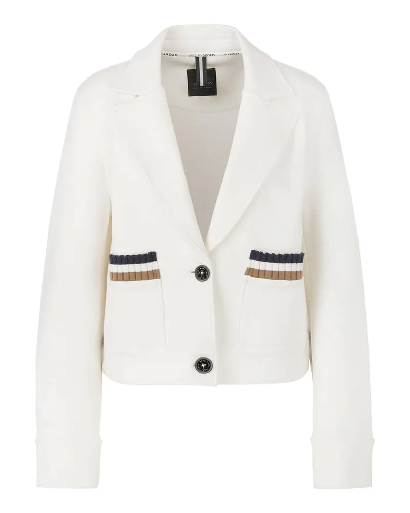 Marc Cain Damen Jerseyblazer im Blouson-Stil Weiss