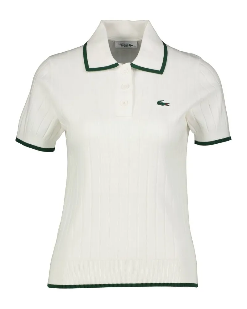 Lacoste Damen Poloshirt aus Feinstrick Offwhite