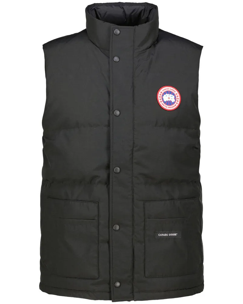 Canada Goose Herren Weste FREESTYLE CREW VEST Regular Fit aus Daunen Schwarz