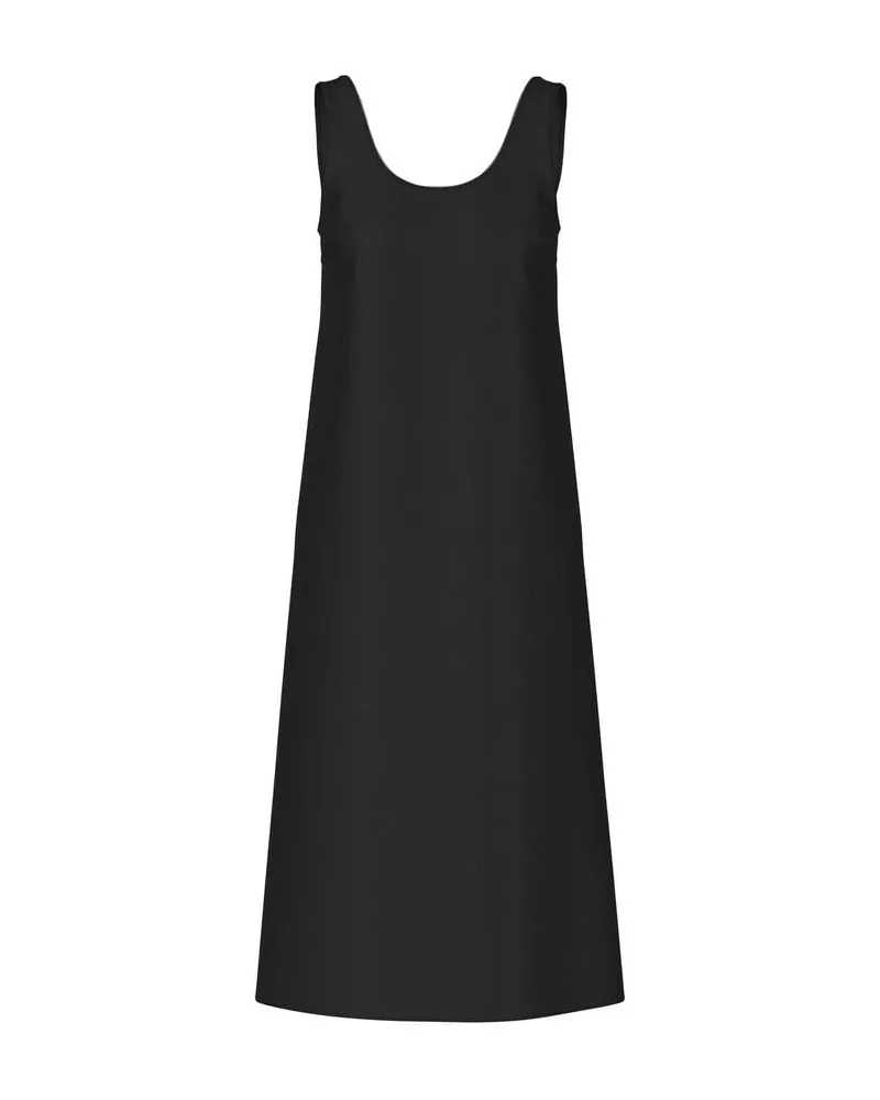 Marc Cain Damen Midikleid aus Satin Schwarz