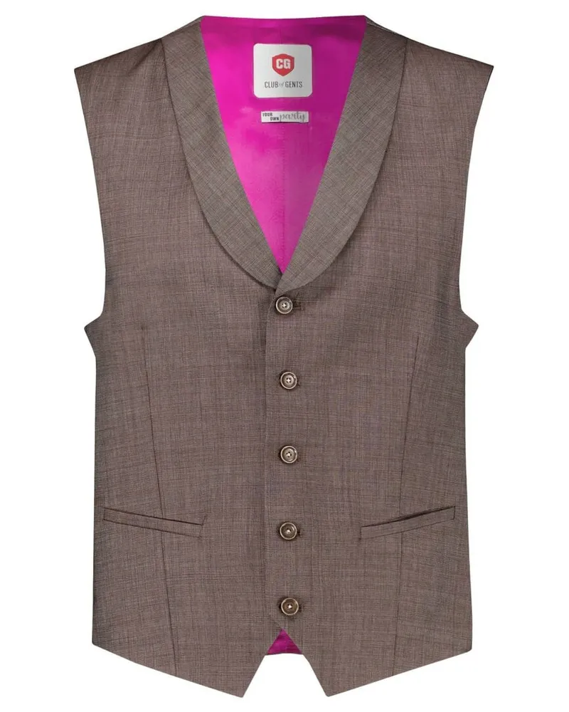 CG Herren Anzugweste PHILIPP Slim Fit Braun