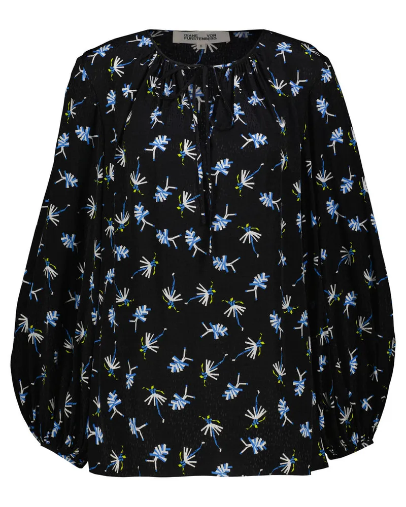 Diane von Furstenberg Damen Bluse FREDDIE Schwarz