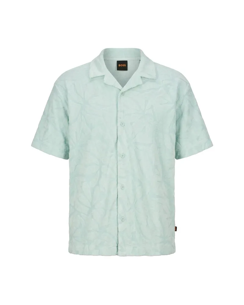 HUGO BOSS Herren Poloshirt WE_FLOWER Aqua