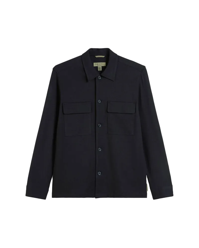 Marc O'Polo Herren Overshirt aus Viskose-Mix Navy