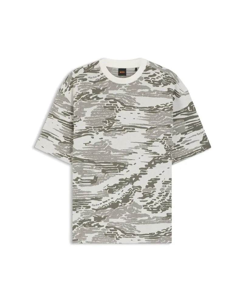 HUGO BOSS Herren T-Shirt WILDNATURE Offwhite