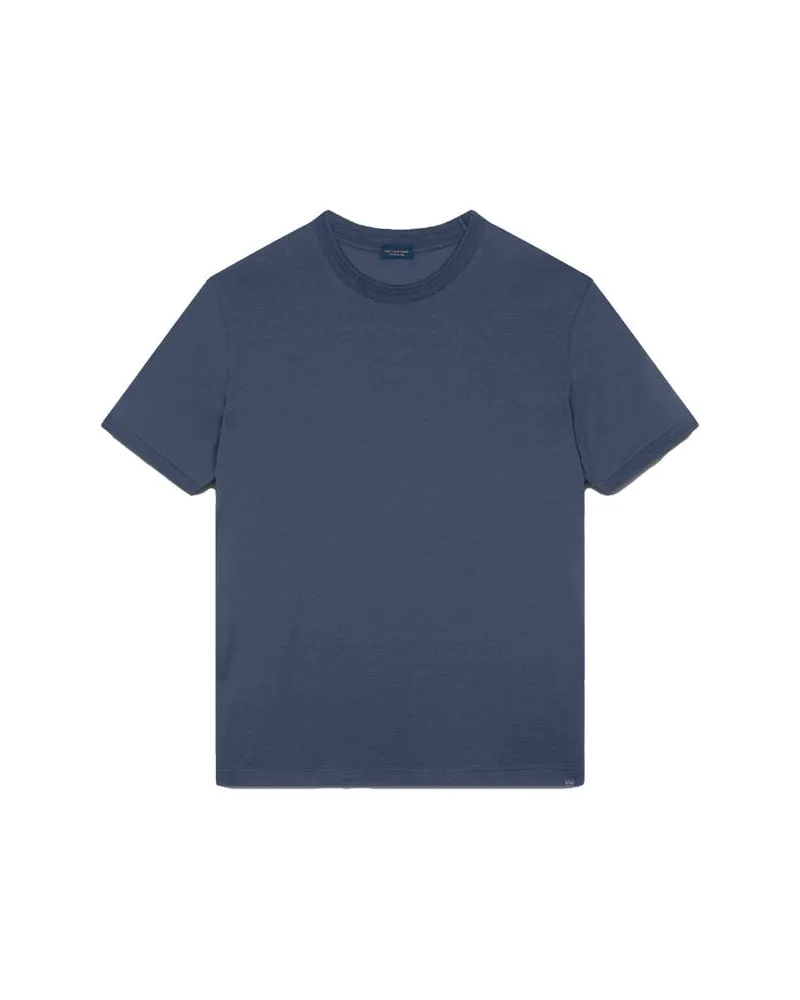 Paul & Shark Herren T-Shirt mit Seide Marine