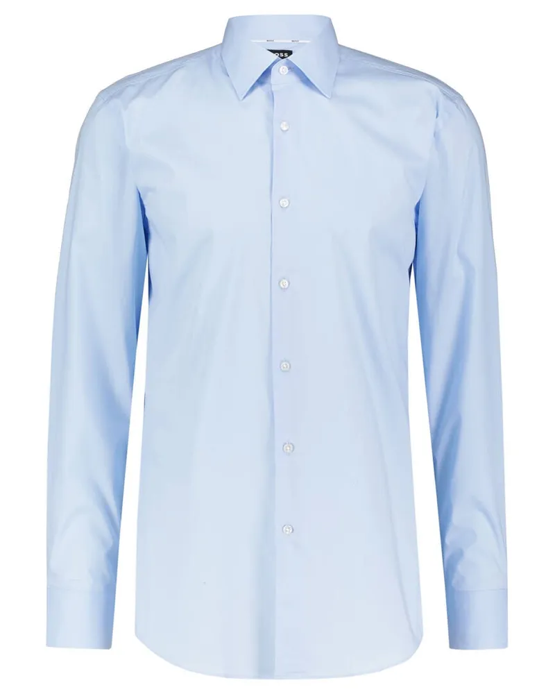 HUGO BOSS Herren Hemd H-HANK-KENT-C1-214 Slim Fit Langarm Bleu