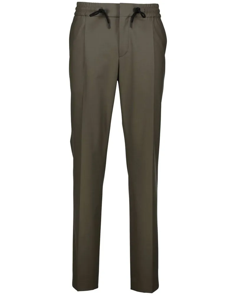 HUGO BOSS Herren Bundfaltenhose GETLIN251F3 Slim Fit Oliv