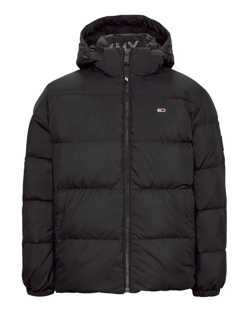 Tommy Hilfiger Herren Daunenjacke mit Kapuze ESSENTIAL Regular Fit Schwarz