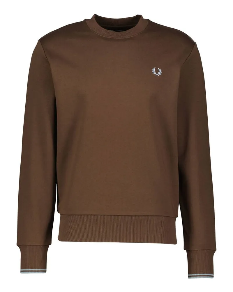 Fred Perry Herren Sweatshirt CREW NECK Braun