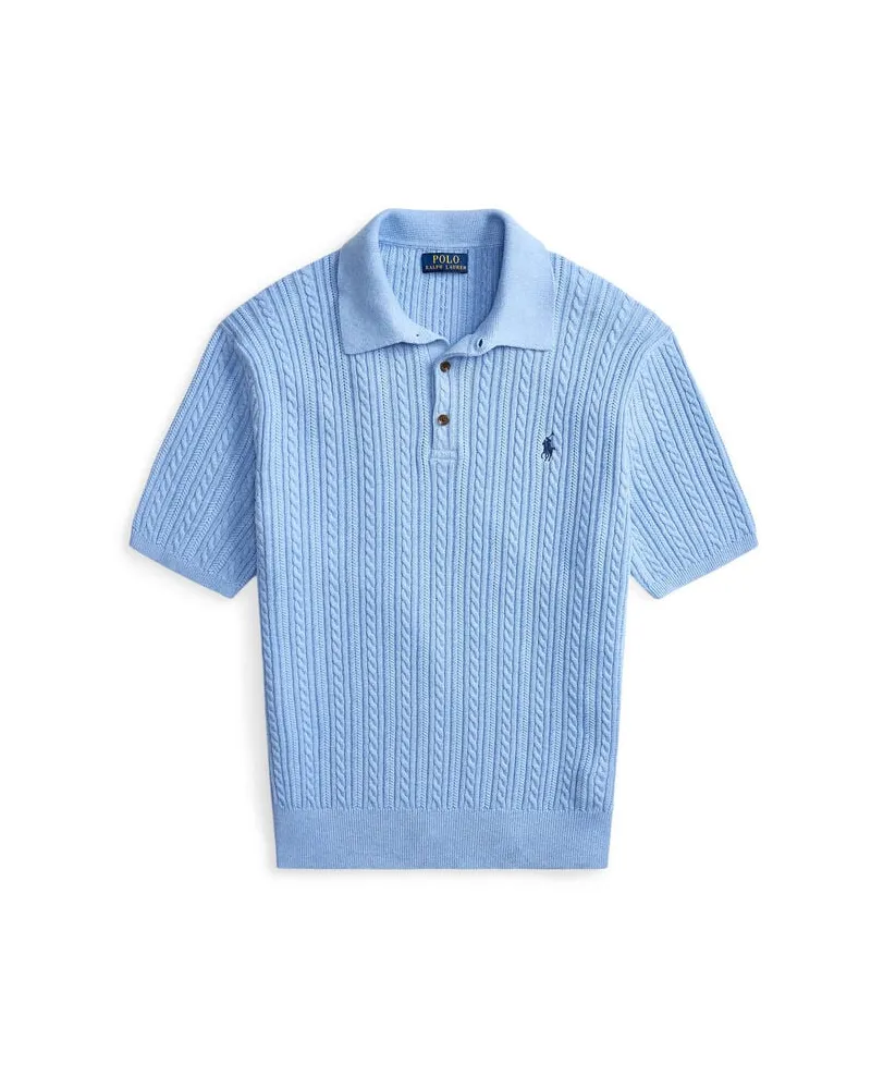 Ralph Lauren Herren Strickpolo Blau