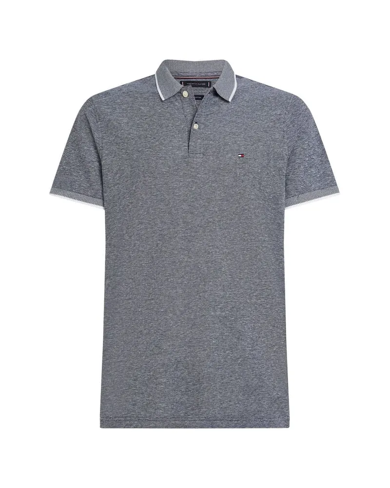 Tommy Hilfiger Herren Poloshirt mit Leinen LINEN REG POLO Navy