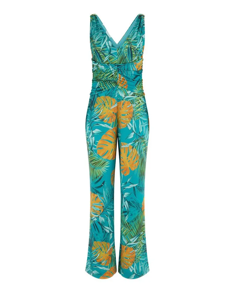 Guess Damen Jumpsuit POPLIA OVERALL Slim Fit Mehrfarbig
