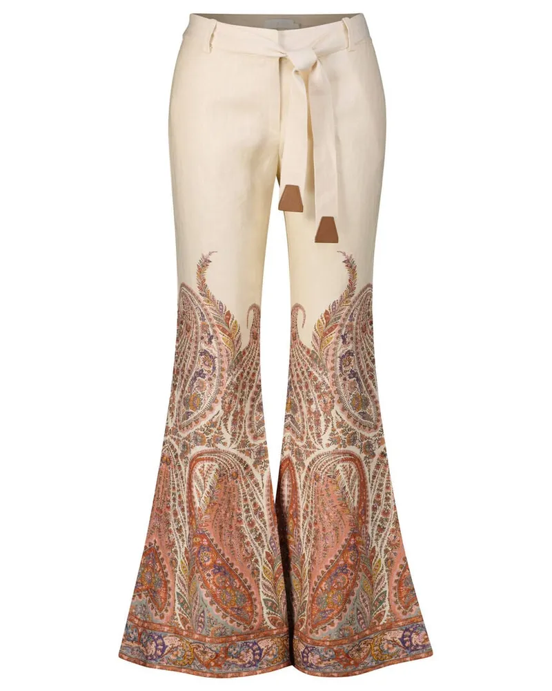 Zimmermann Damen Hose aus Leinen RHIANNON Offwhite