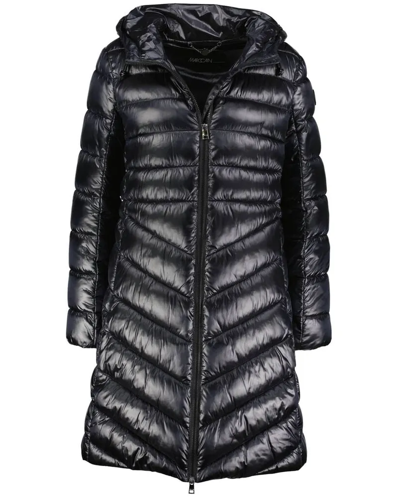 Marc Cain Damen Steppmantel mit Kapuze Schwarz