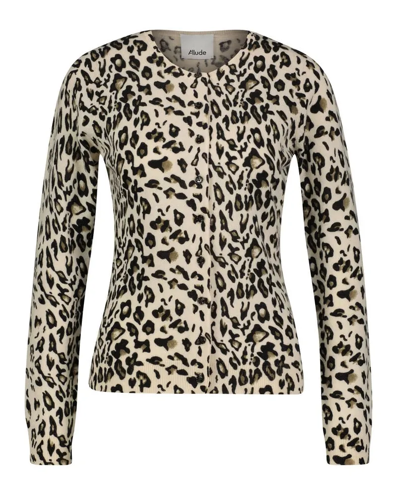 ALLUDE Damen Cardigan aus Wolle mit Kaschmir Blau