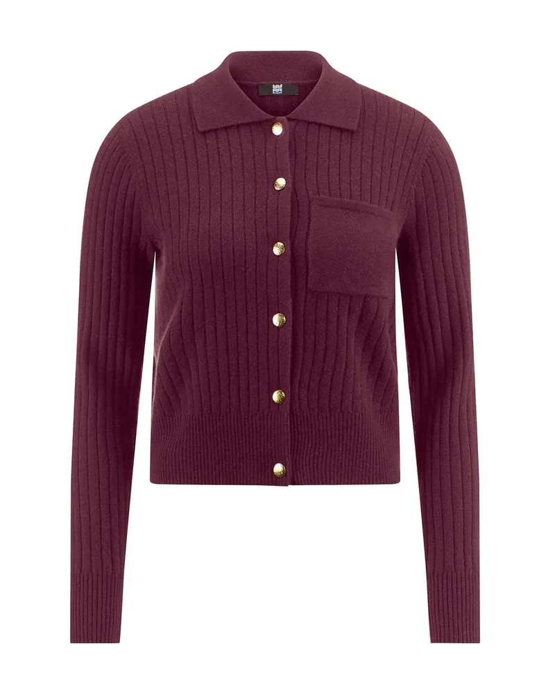 Riani Damen Strickjacke aus  Merinowolle und Kaschmir Braun