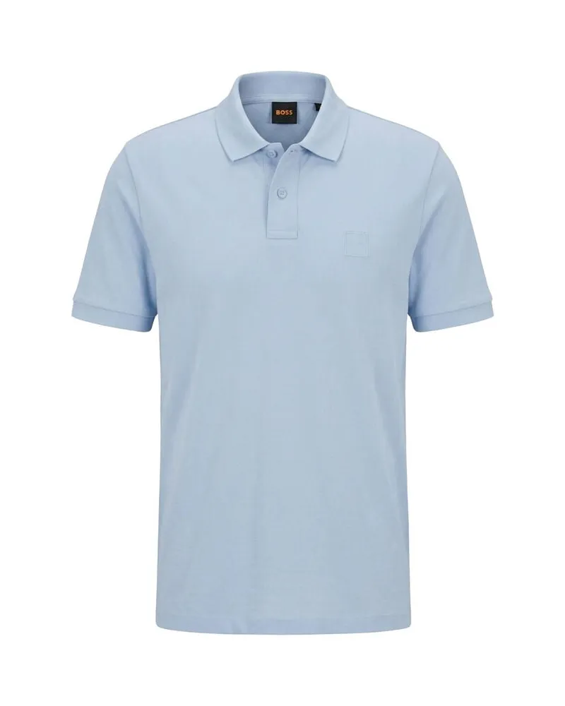 HUGO BOSS Herren Poloshirt PASSENGER Slim Fit Kurzarm Blau
