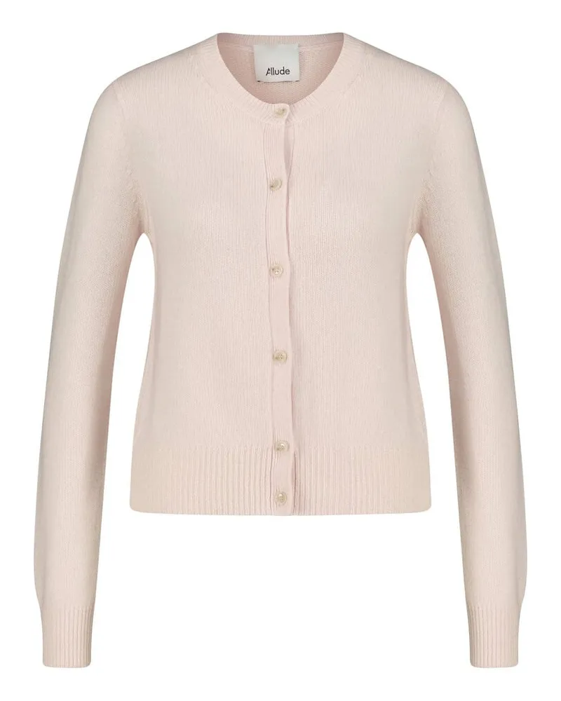 ALLUDE Damen Strickjacke aus Kaschmir Rose