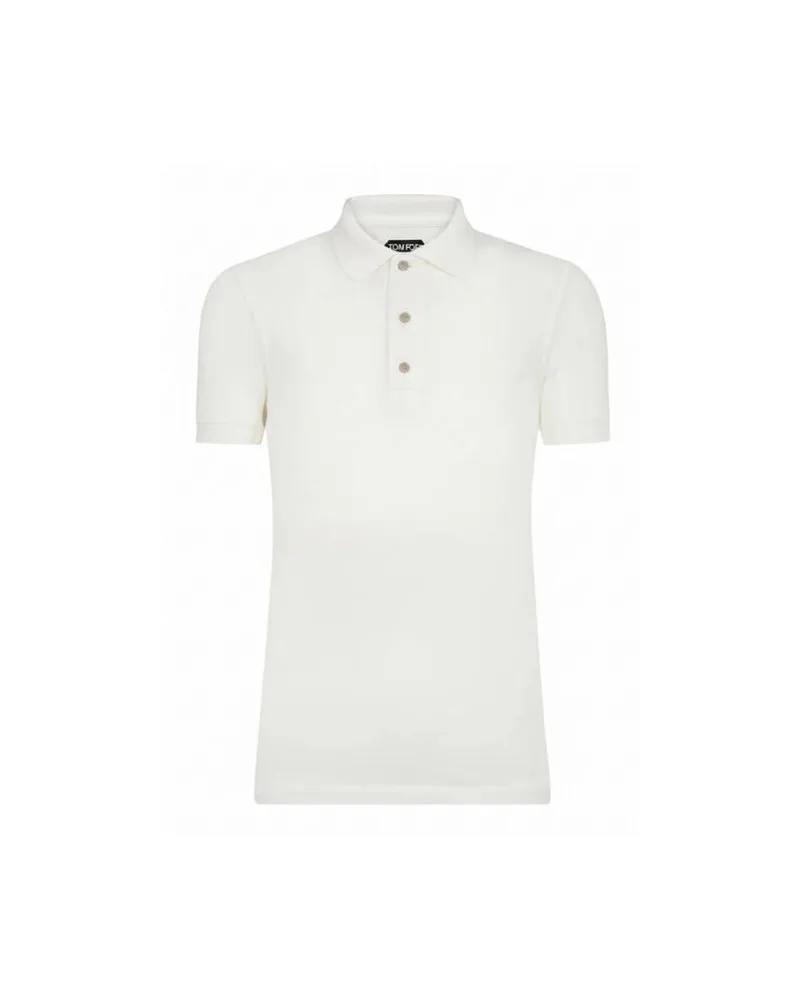 Tom Ford Herren Poloshirt Weiss