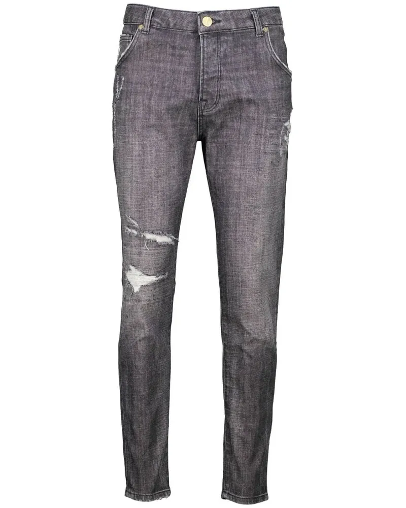 Goldgarn Herren Jeans NECKARAU TWISTED CROPPED Schwarz