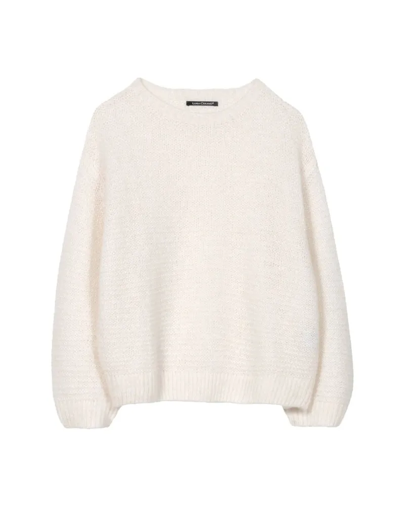 Luisa Cerano Damen Pullover aus Alpakamischung Offwhite