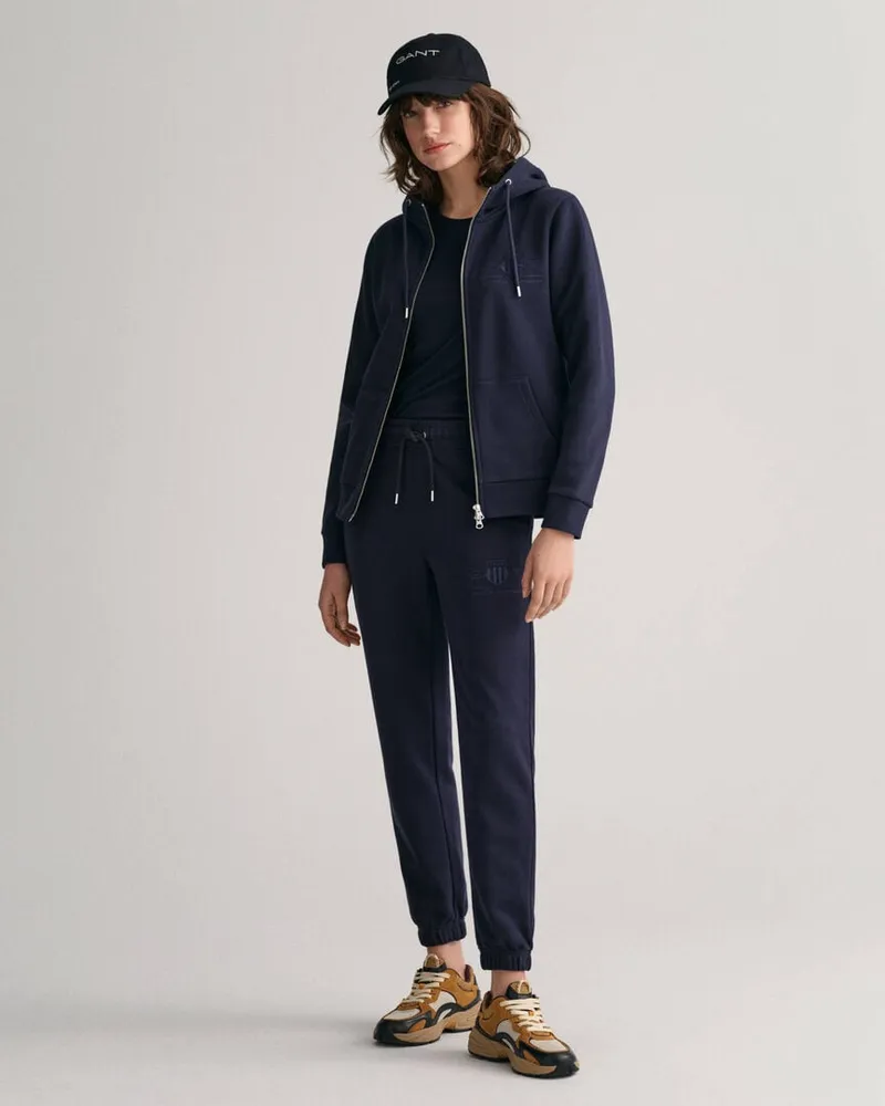 Gant Damen Sweatjacke TONAL ARCHIVE SHIELD Marine