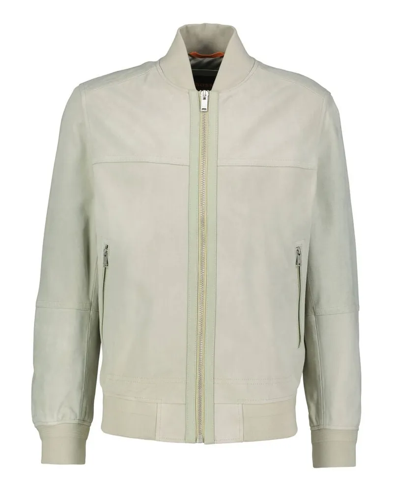 HUGO BOSS Herren Velourslederjacke JOHICE Khaki