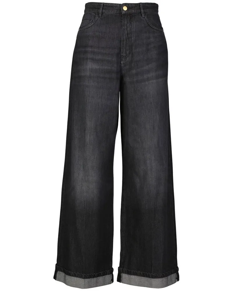 Max Mara Damen Jeans LUSSO Wide Leg Schwarz