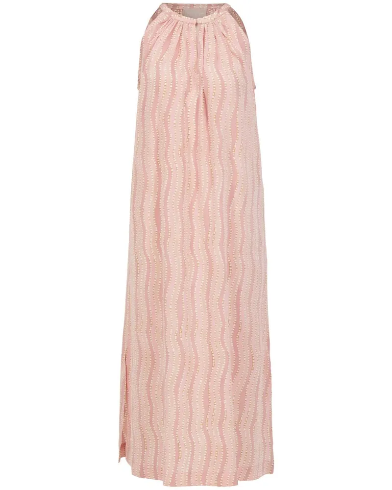 hemisphere Damen Midikleid aus Seide Rose