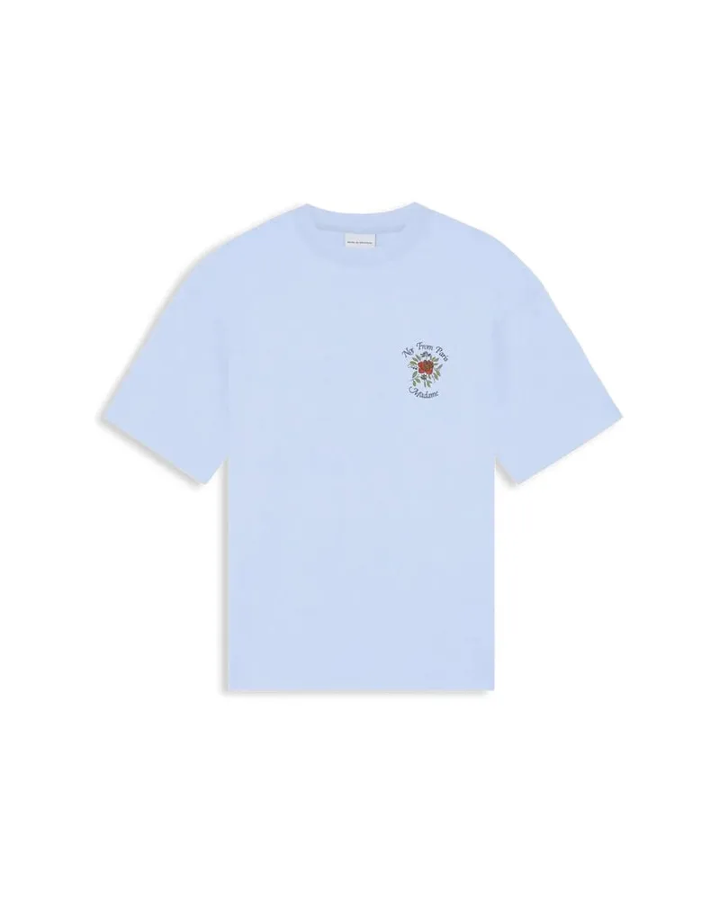 Drôle de Monsieur Herren T-Shirt SLOGAN ROSE Bleu