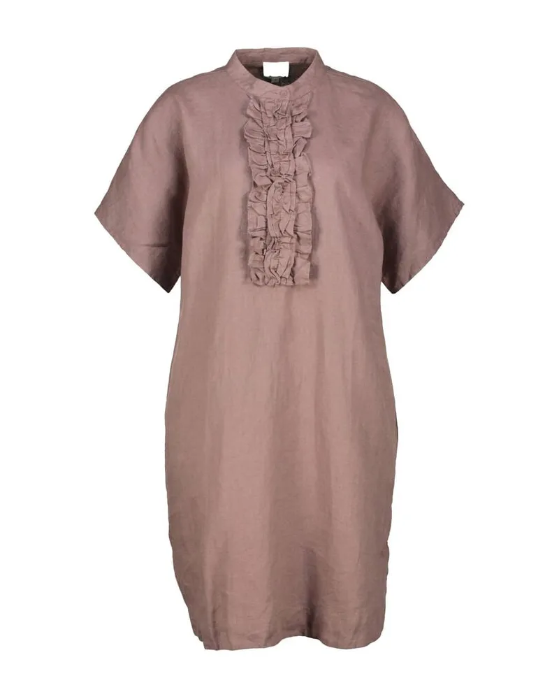 pure Damen Kleid aus Leinen Trüffel