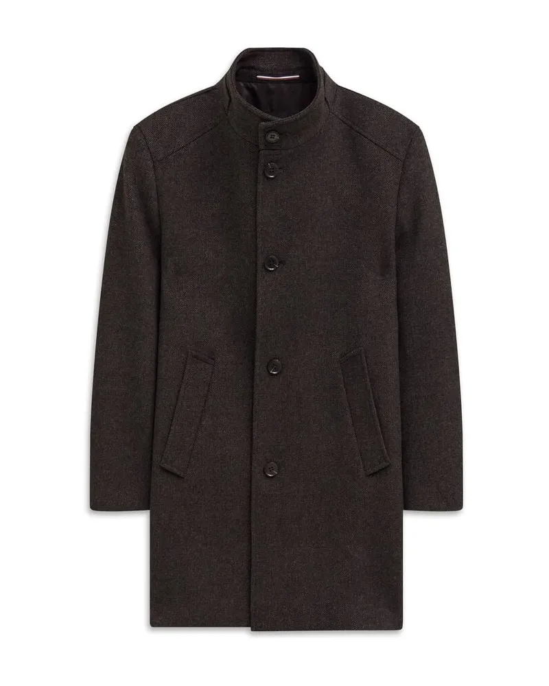 Bugatti Herren Mantel Regular Fit mit Wolle Anthrazit