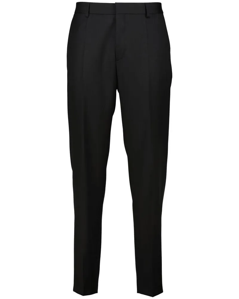HUGO BOSS Herren Businesshose H-PERIN Tapered Fit Schwarz
