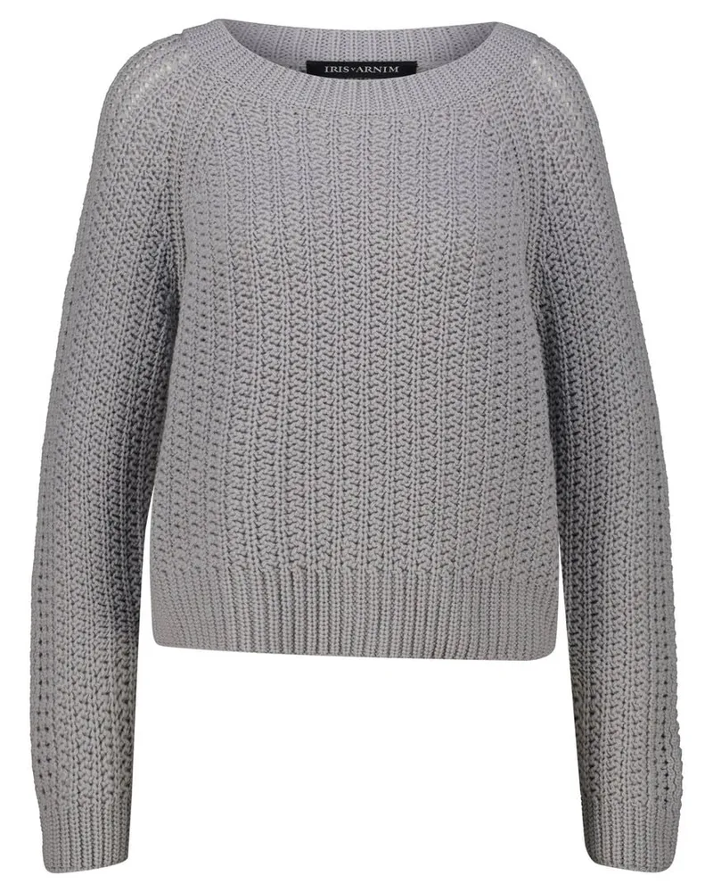 Iris von Arnim Damen Strickpullover aus Kaschmir FADIA Grau