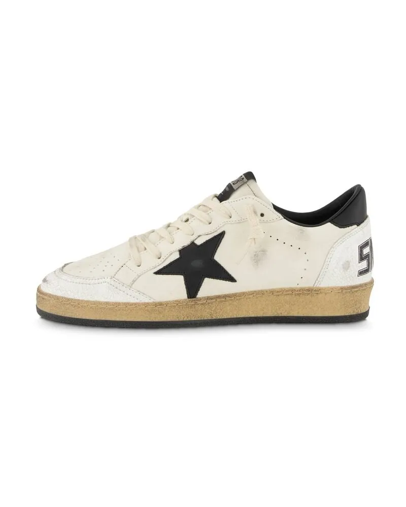 Golden Goose Herren Sneaker BALLSTAR aus Nappaleder Weiss
