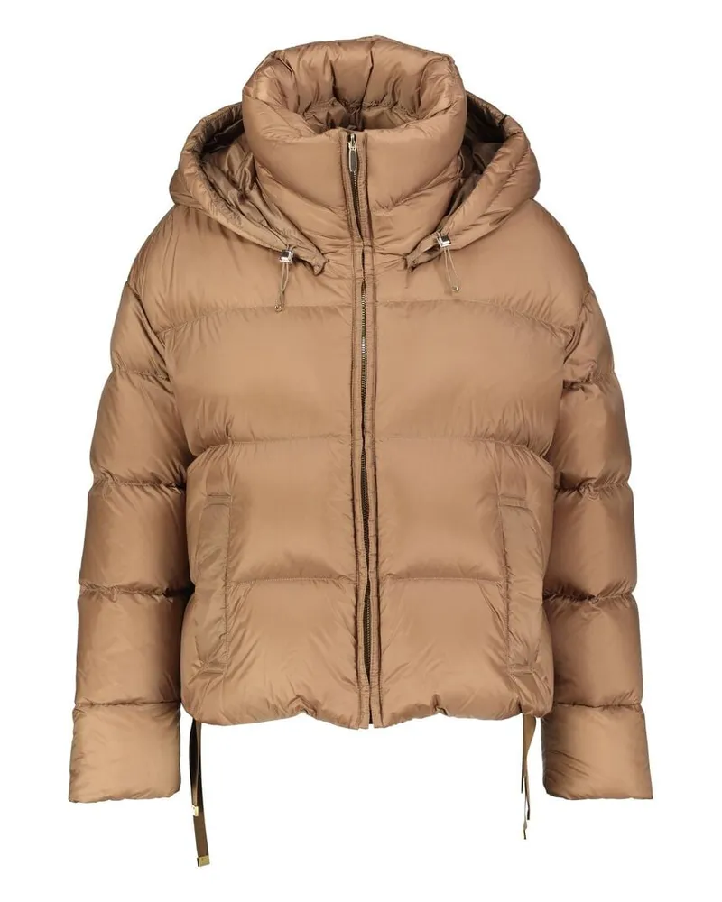 Max Mara Damen Daunenjacke TREBI Cropped Fit Camel