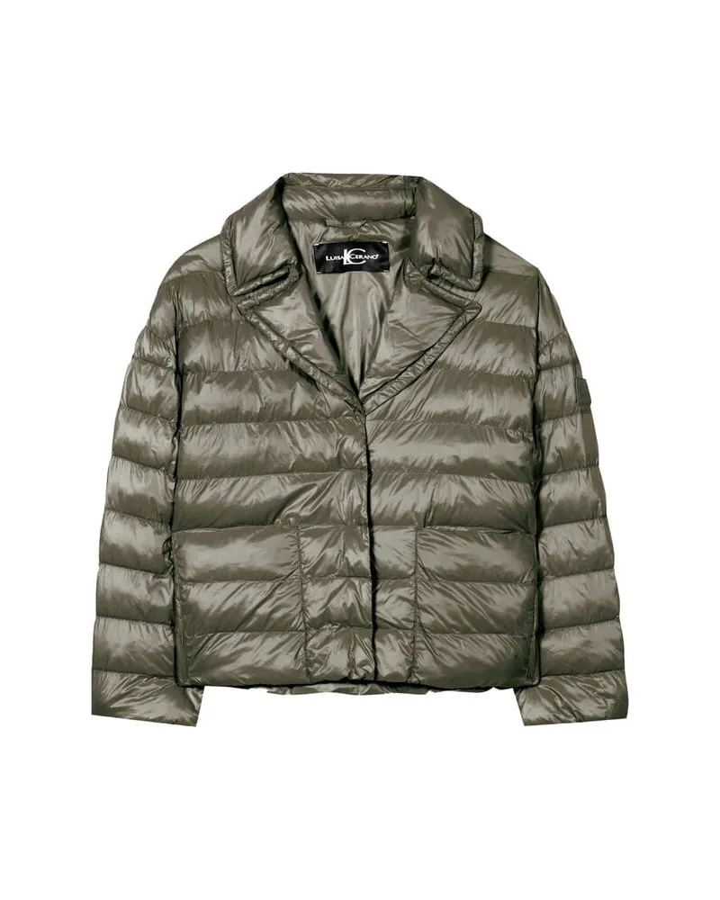 Luisa Cerano Damen Steppjacke mit Reverskragen Khaki