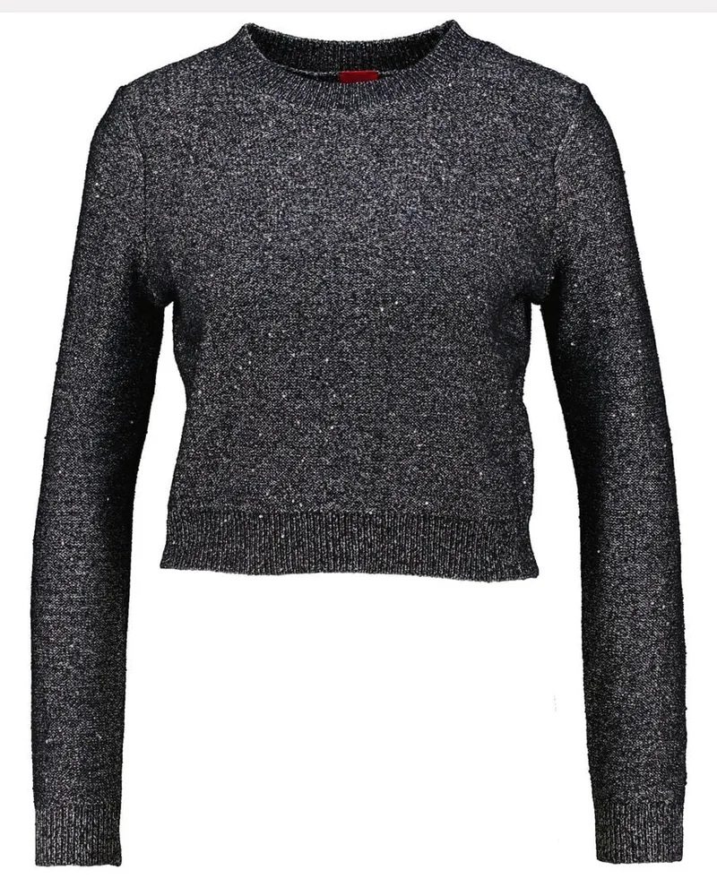 HUGO BOSS Damen Strickpullover SUNERI Schwarz