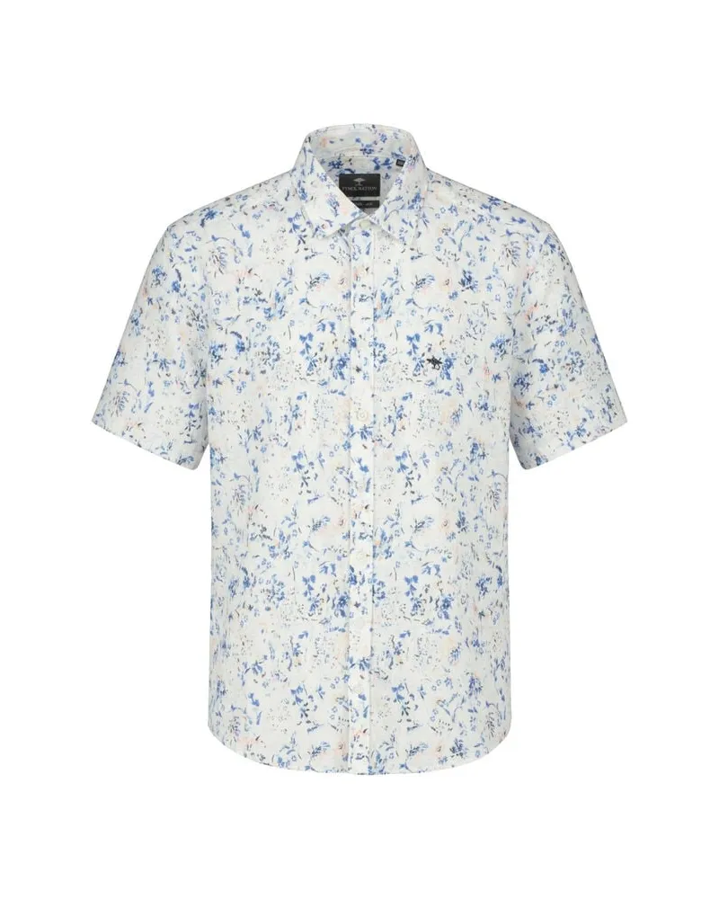 Fynch-Hatton Herren Hemd aus Leinenmix Weiss