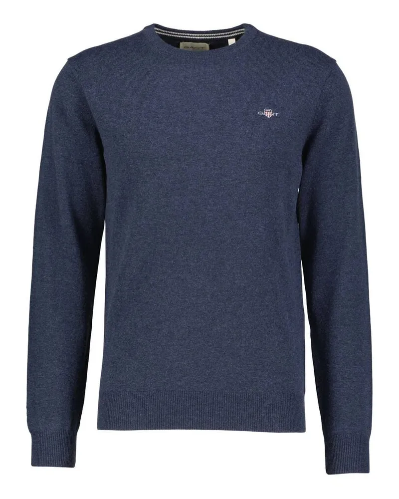 Gant Herren Strickpullover aus Lammwolle SUPERFINE LAMBSWOOL Navy