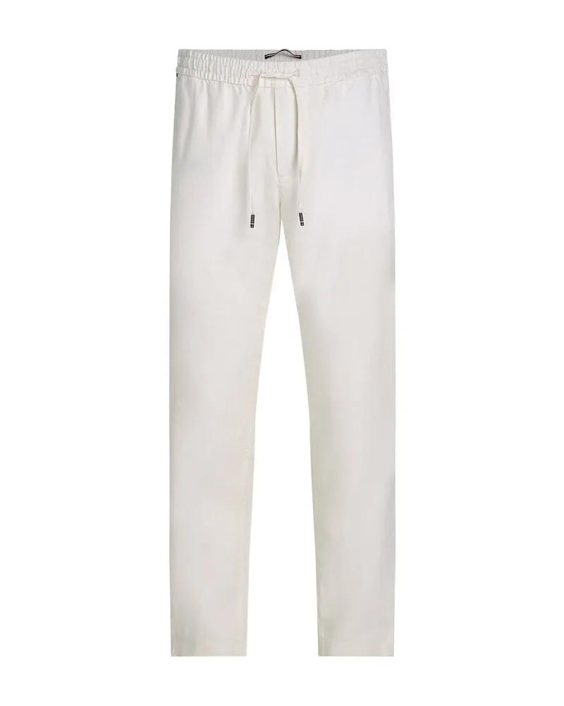 Tommy Hilfiger Herren Chinohose mit Leinen HARLEM SORONA LINEN Relaxed Tapered Fit Offwhite