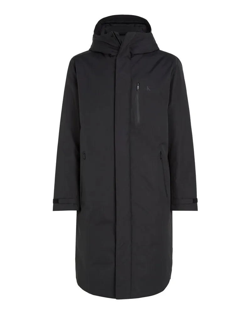 Calvin Klein Herren Mantel TECHNICAL PARKA Relaxed Fit Schwarz