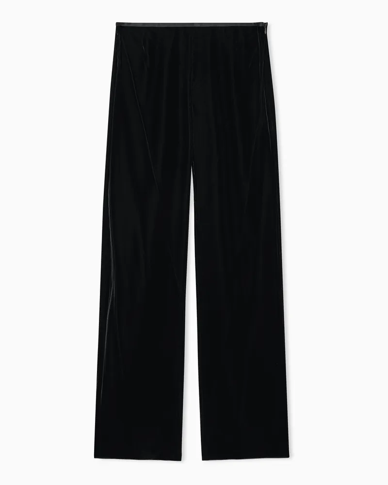 Emporio Armani Palazzohose aus Samt Marineblau