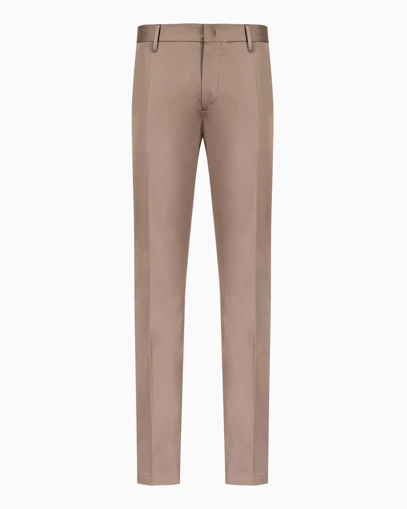 Emporio Armani Chinohose aus Baumwollstretch Beige