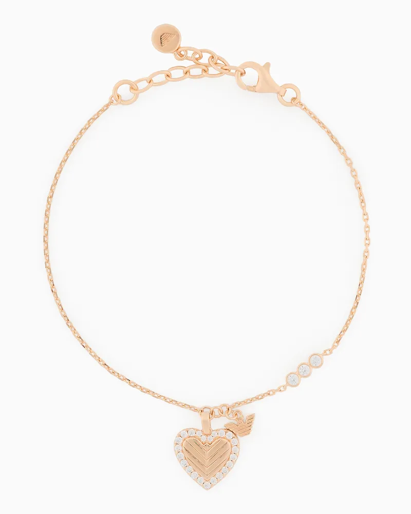 Emporio Armani Glieder-Armband aus roségoldfarbenem Sterlingsilber Mehrfarbig