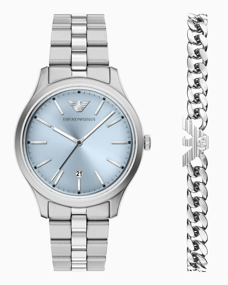 Emporio Armani Quarzuhr und Armband im Set Mehrfarbig