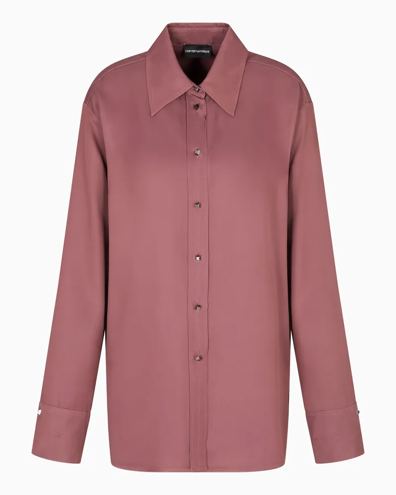 Emporio Armani Satin-Hemd aus der Polygon-Sonderkollektion Burgunderrot